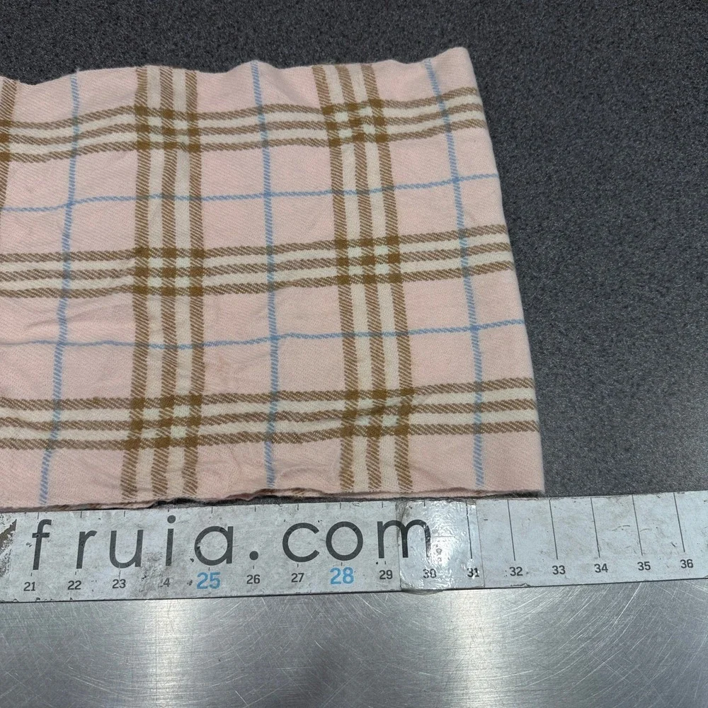 Royal Rossi Scarf Womens OS Pink Good Plaid Cashmere Fringed Winter Accessory